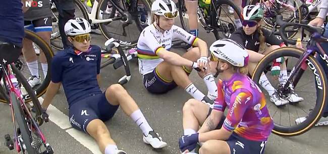 Amstel Gold Race uur lang geneutraliseerd na ongeval met politieagent
