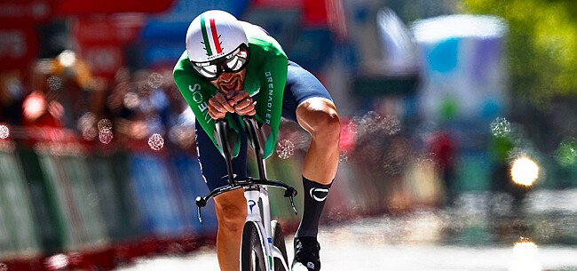 Ganna knalt naar overwinning in Vuelta-tijdrit, Evenepoel tweede 